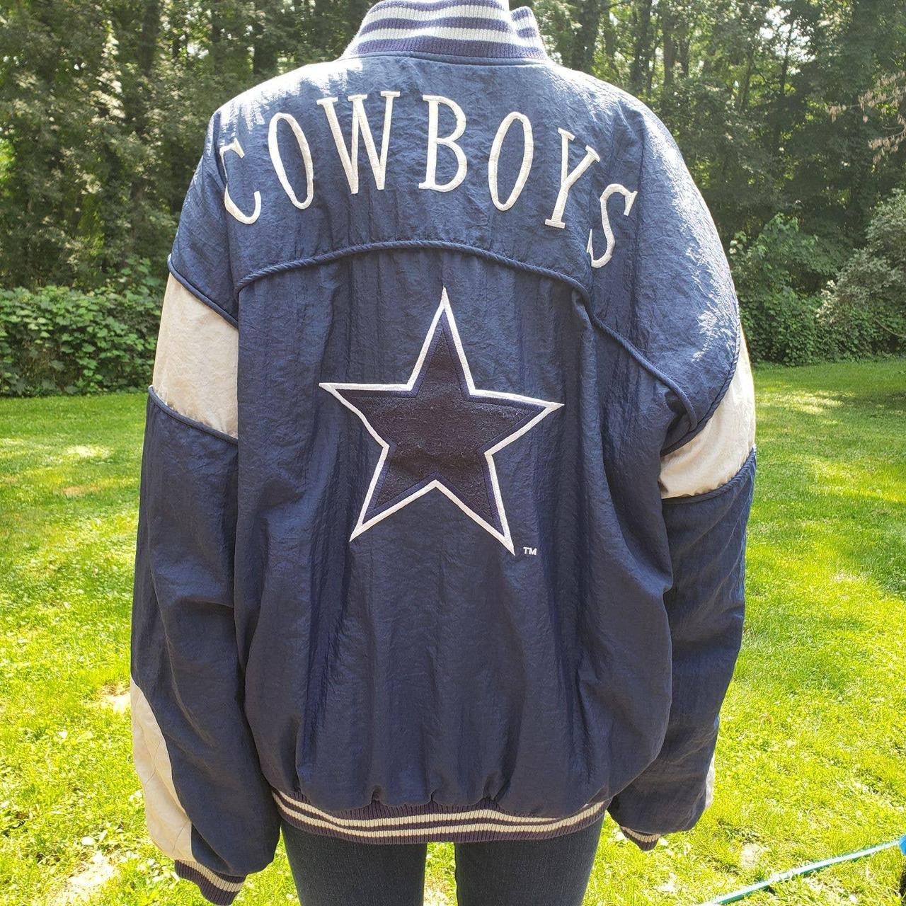Vintage Dallas Cowboys puffer jacket. Full zip and - Depop