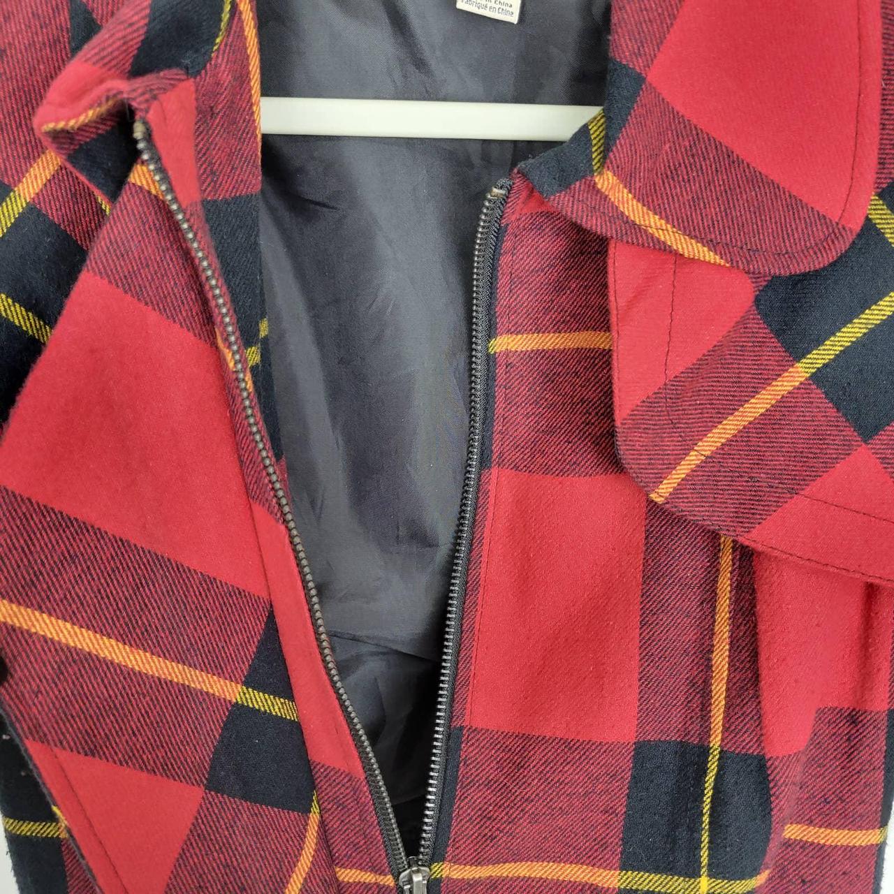 Vintage Plaid cropped jacket from Forever 21, Red