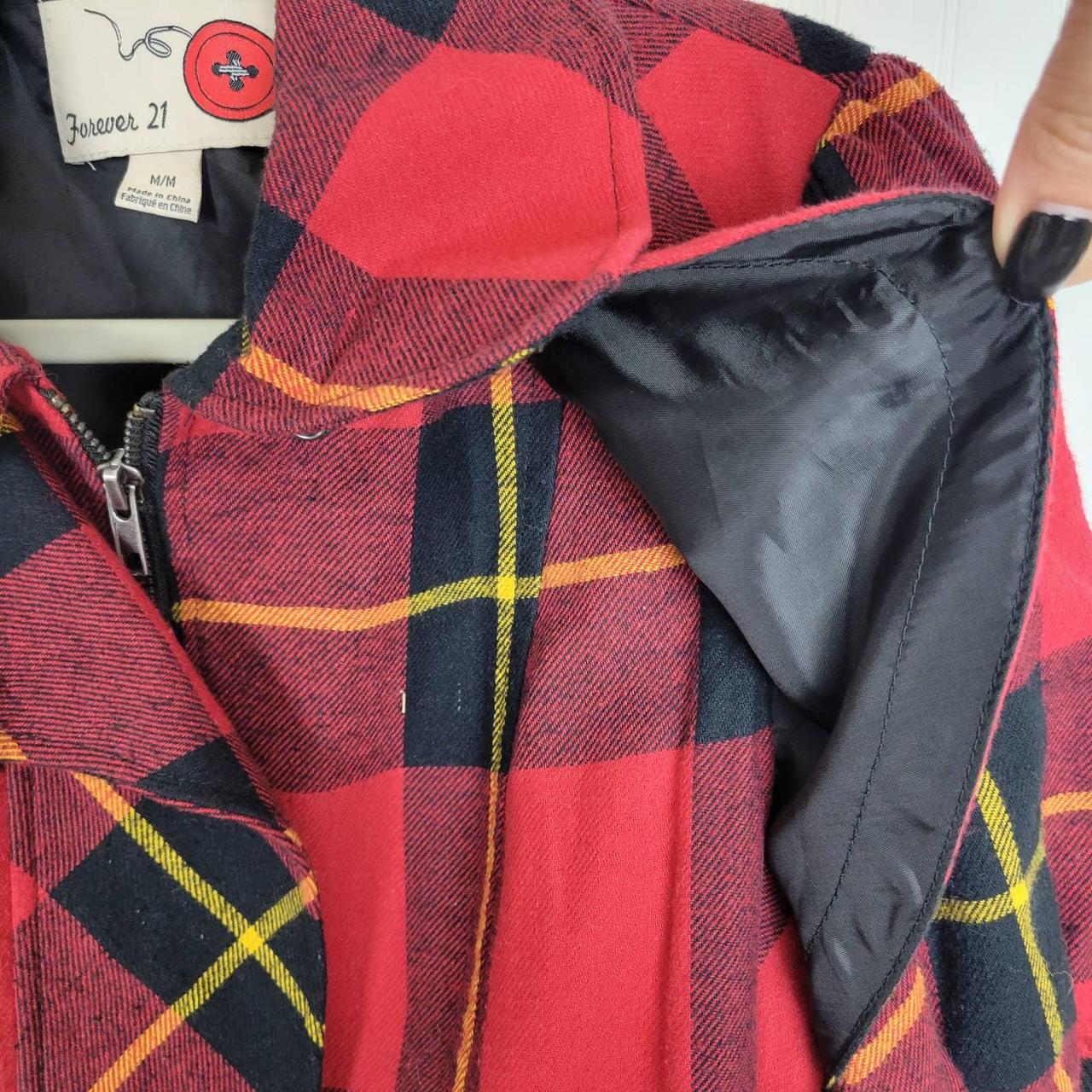 Vintage Plaid cropped jacket from Forever 21, Red