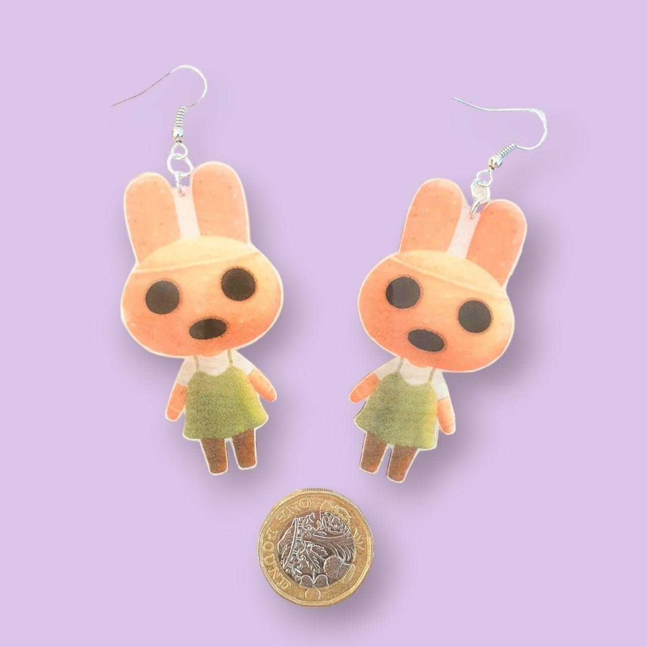 Handmade Animal Crossing Coco Earrings 🐰,