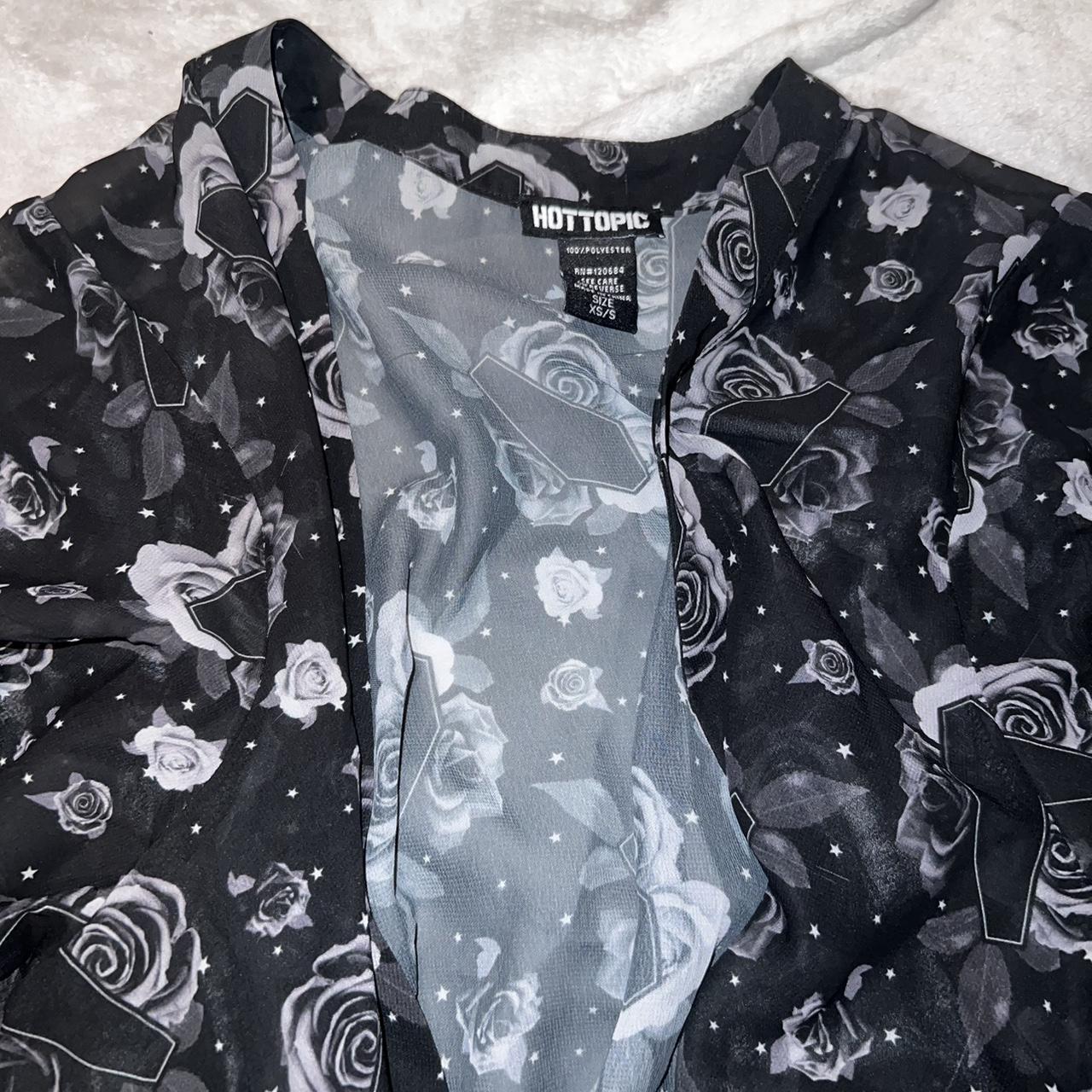 hot topic rose and coffins cardigan - Depop