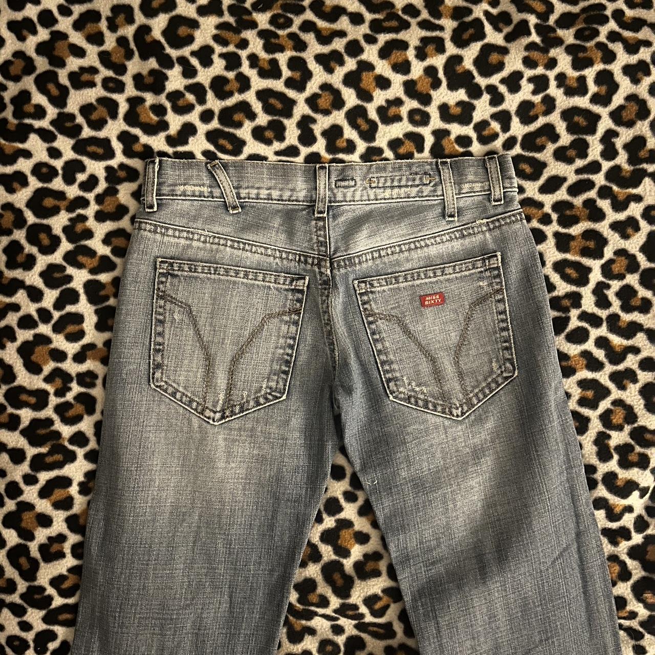 Miss Sixty Low Rise Straight Leg Jeans Distressed Depop