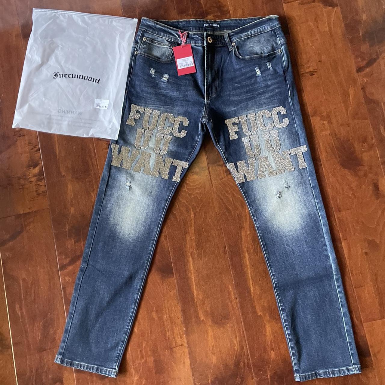 fuccuuwant bussdown blue denim brand new size 36... - Depop