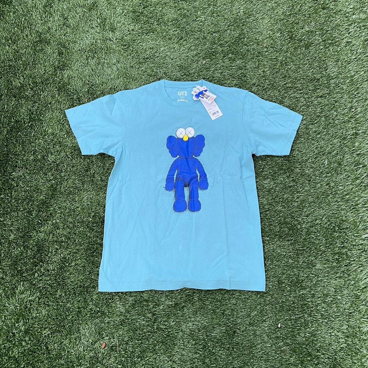 kaws tee deadstock size S teal - Depop