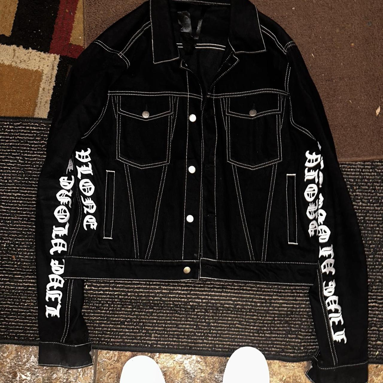 Vlone Live Alone Die Alone Denim Jacket Size... - Depop