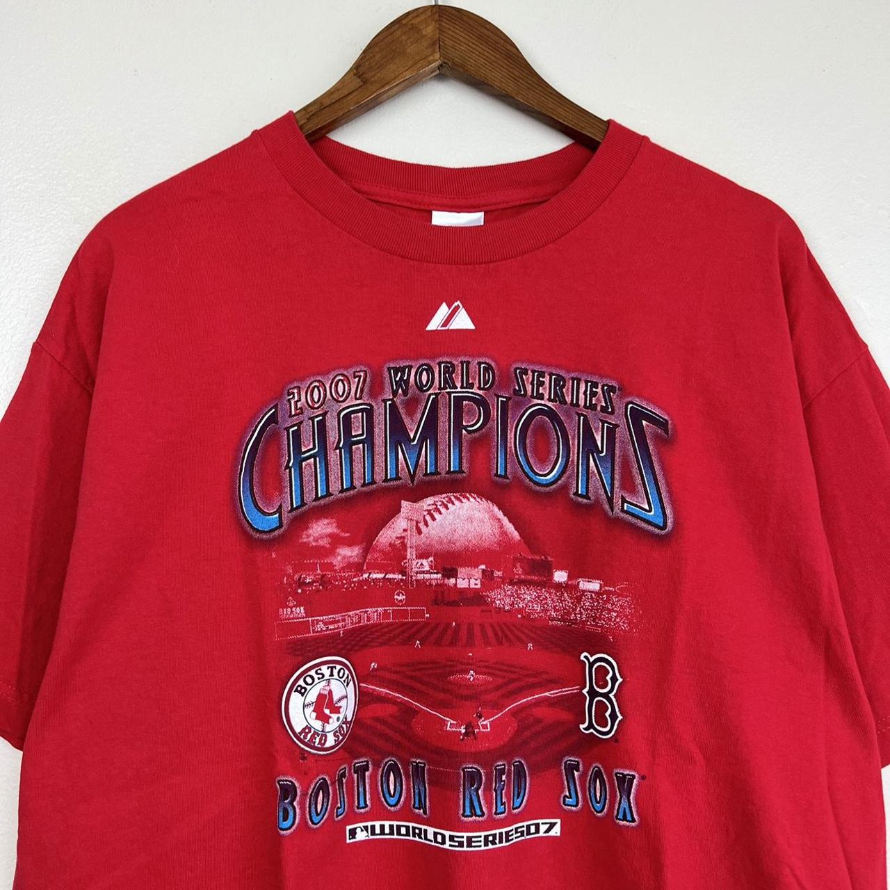 Boston Red Sox Jersey Women Medium 2007 Champions Ortiz Button Up Short  Sleeve +