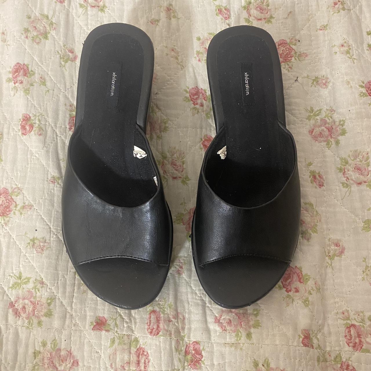 Women's Black Sandals | Depop