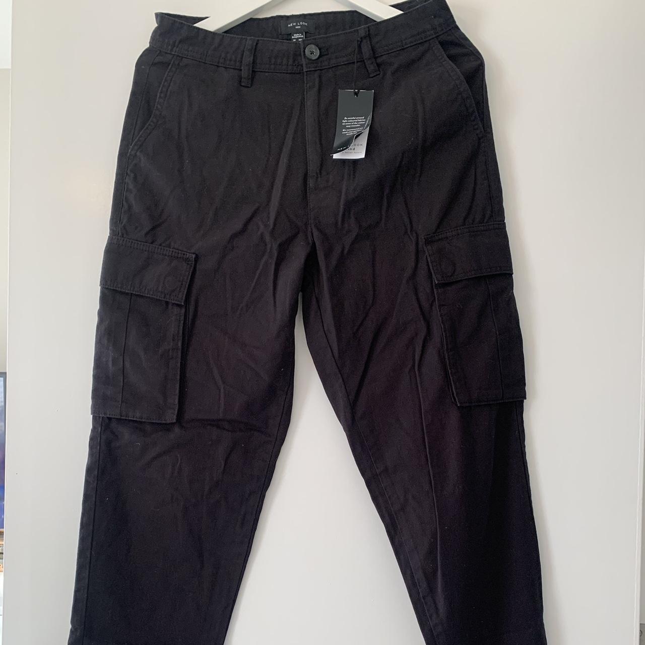 New Black Cargo Pants See Label For Sizing - Depop