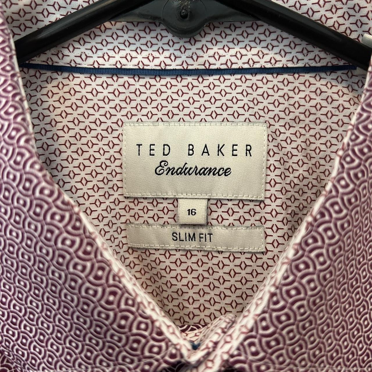 Ted Baker Endurance Purple Patterned Formal Button Depop