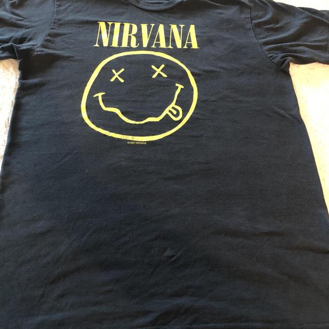 Vintage 1992 Nirvana Smiley Face T-Shirt 90's Grunge... - Depop