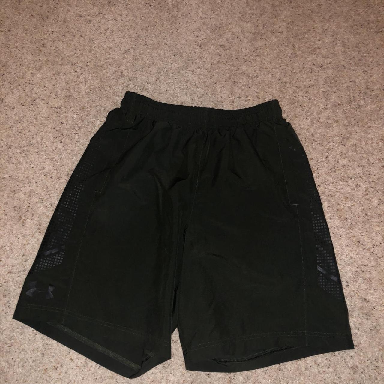 Dark Green Under Armour lightweight sports shorts,... - Depop