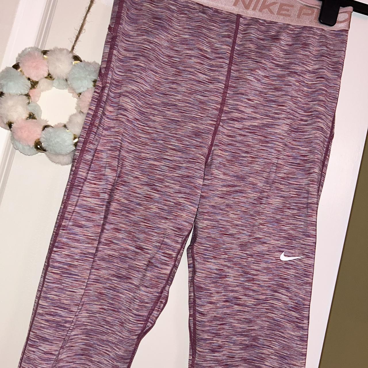 Women’s Nike pro leggings Purple/ pink colour Worn... Depop