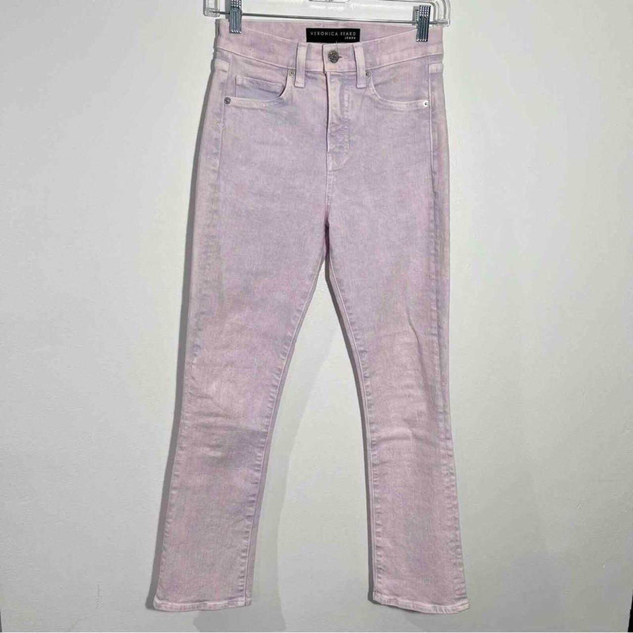 Newest Veronica Beard Carly High-Rise Kick Flare Jeans Lavender Purple