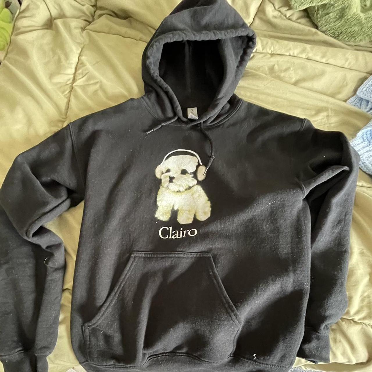 Black clairo dog hoodie in size small - Depop