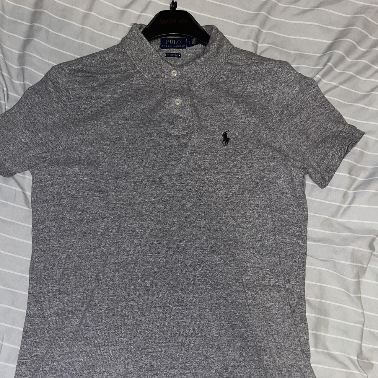 Polo Ralph Lauren Men's Grey and Black Polo-shirts | Depop