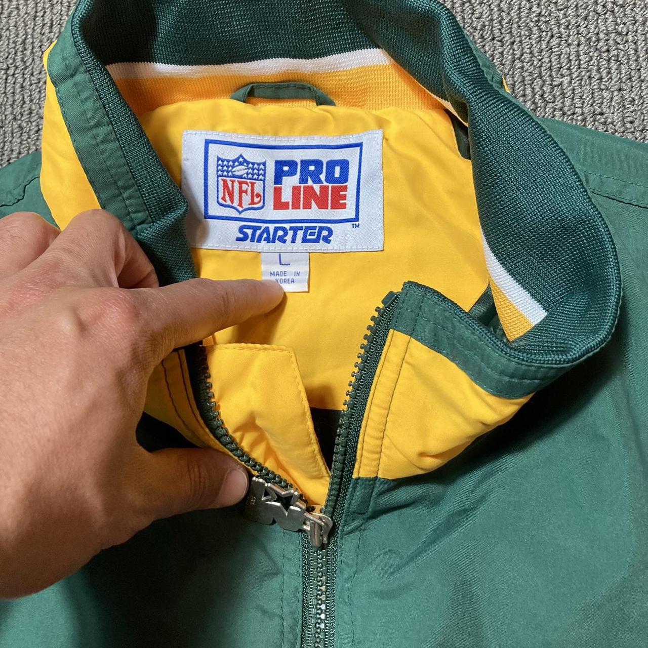 Vintage 90's Green Bay Packers Starter Jacket Green - Depop