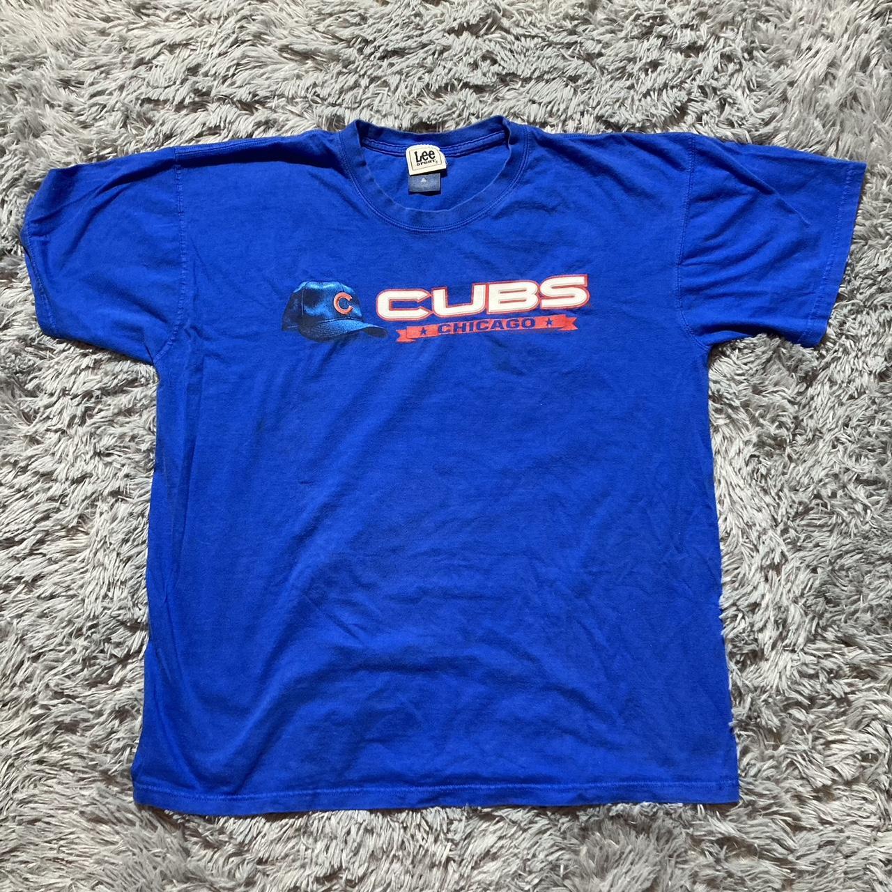 Vintage Y2K MLB Chicago Cubs jersey GRAPHIC JERSEY / - Depop