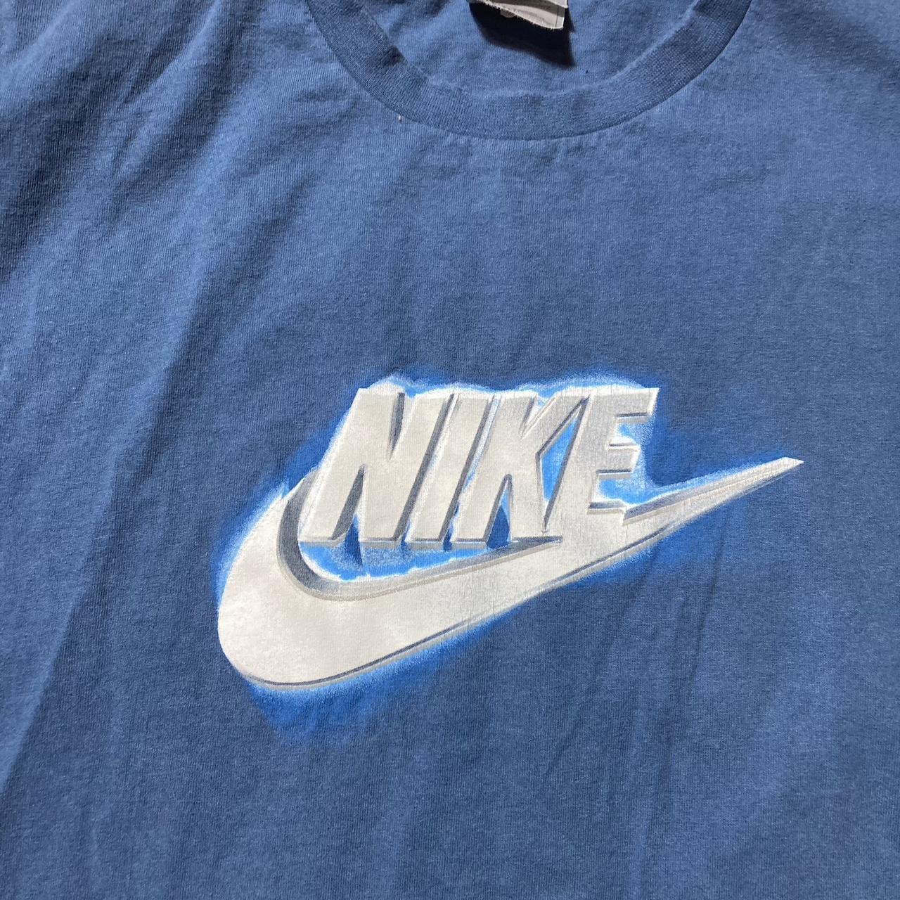 Vintage Nike T Shirt — Vintage Y2K Navy Nike... - Depop