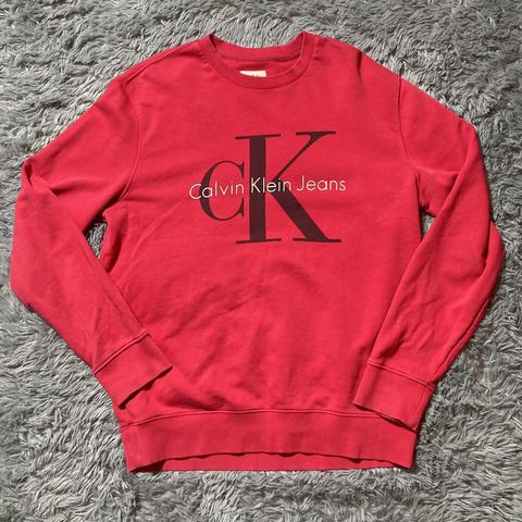 calvin klein red sweater