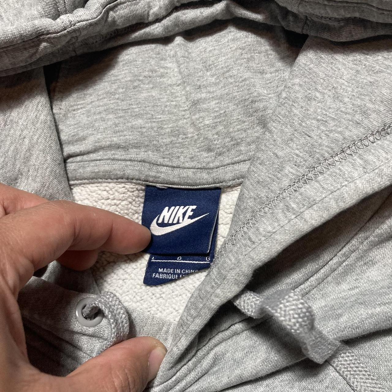 grey nike spellout sweatshirt