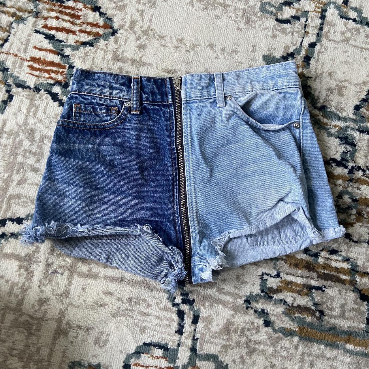 Revice denim shorts. They fully zip apart! Super... - Depop