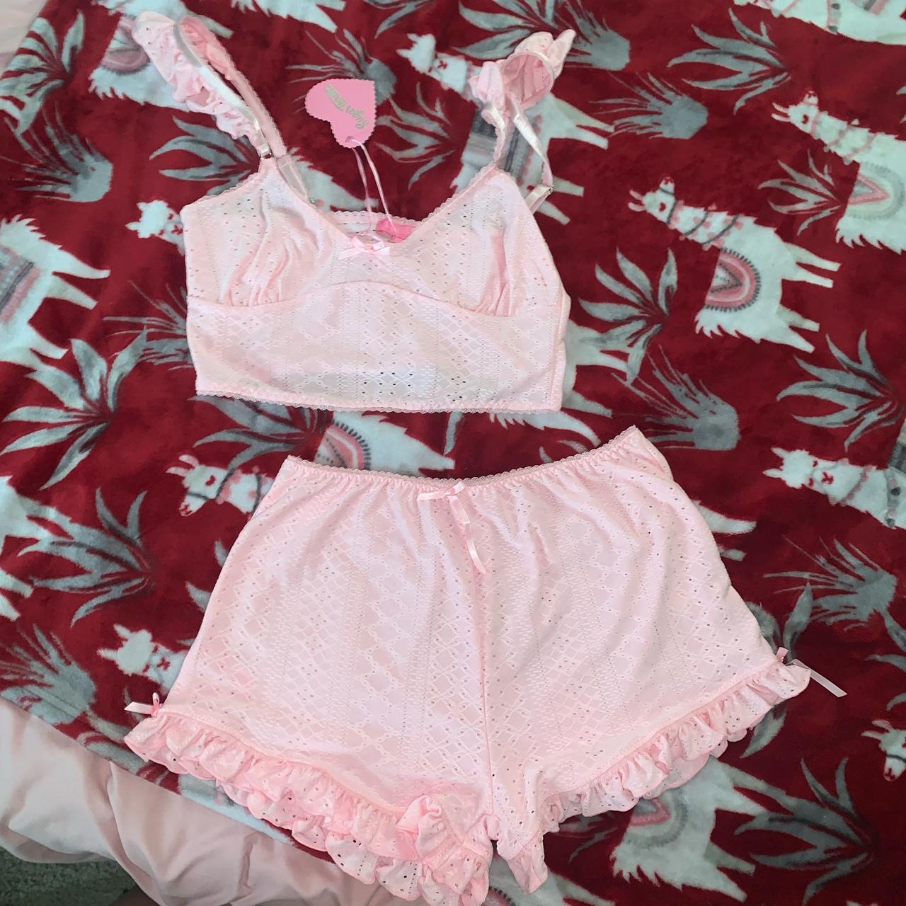 Sugar Thrillz Women's Pink Blouse | Depop