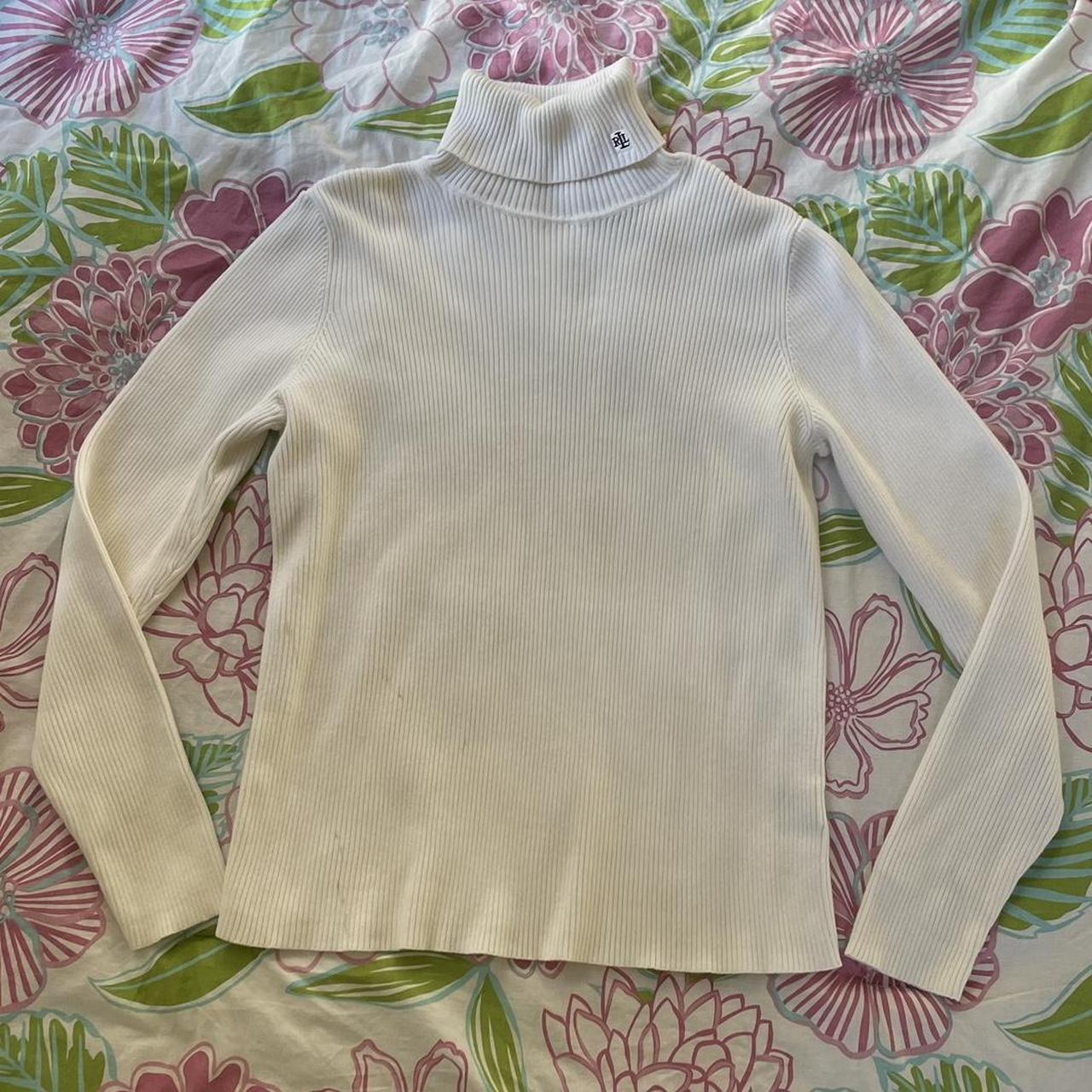 Polo Ralph Lauren Women's White Jumper | Depop