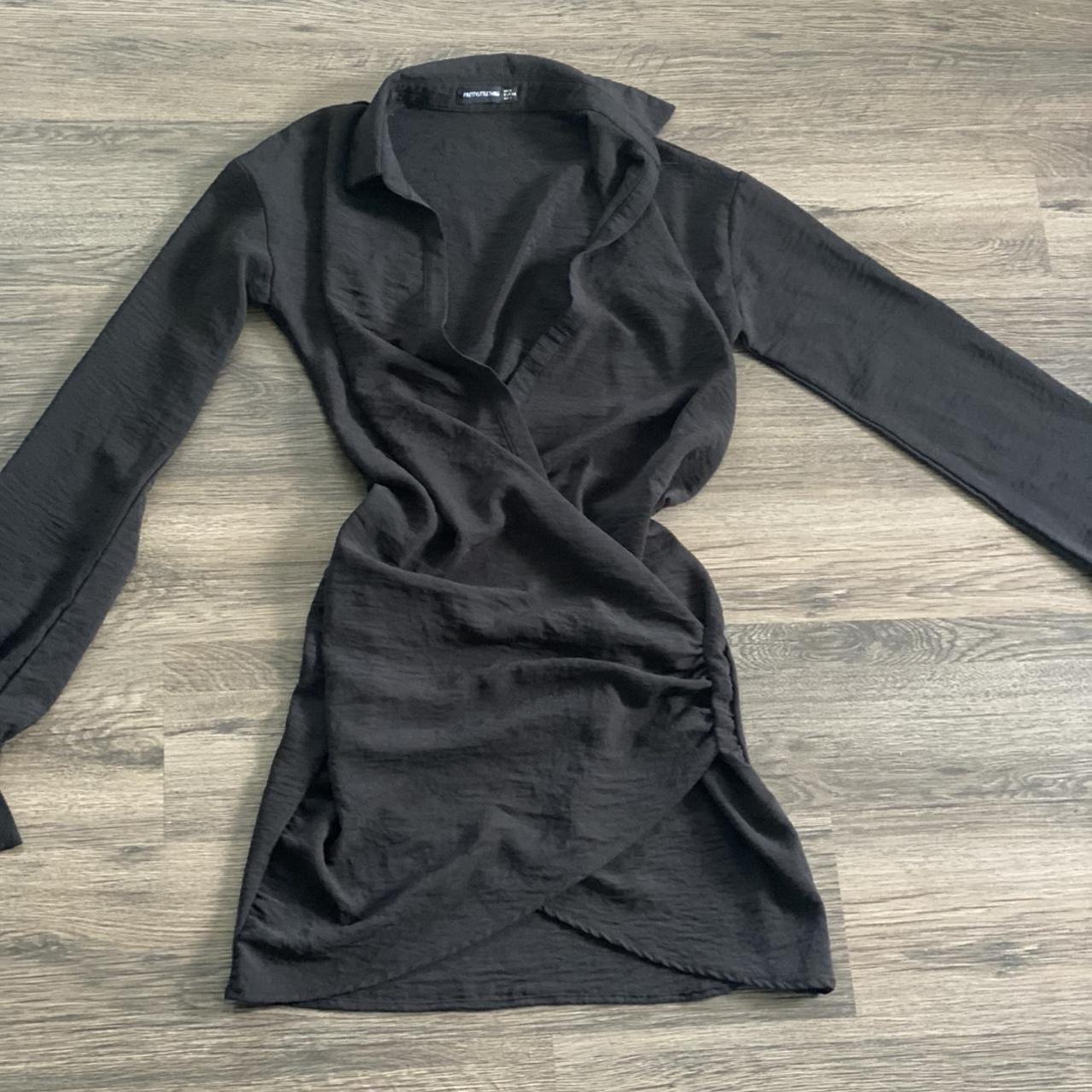 Prettylittlething Black Textured Woven