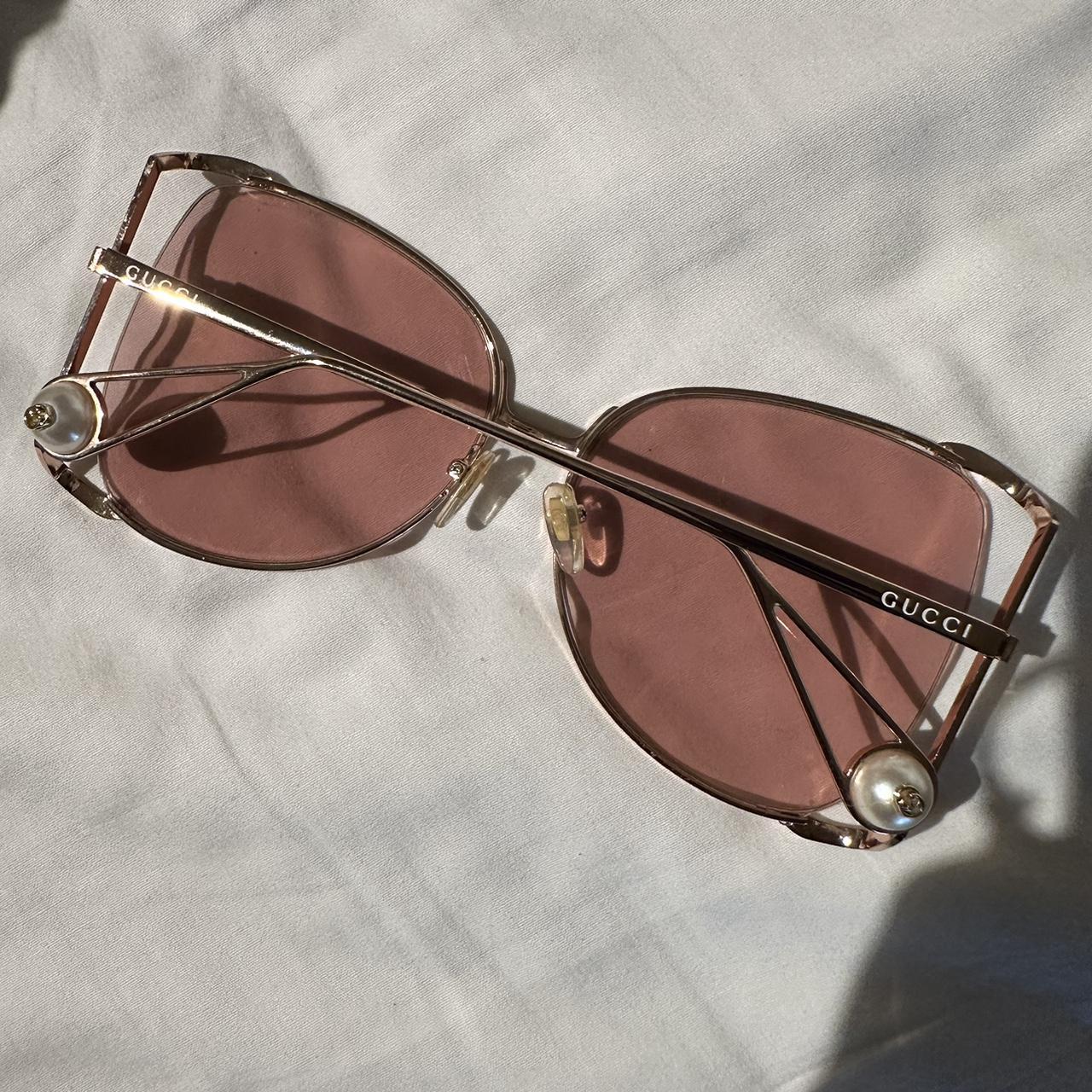 Gucci Women's Pink and Gold Sunglasses (2)