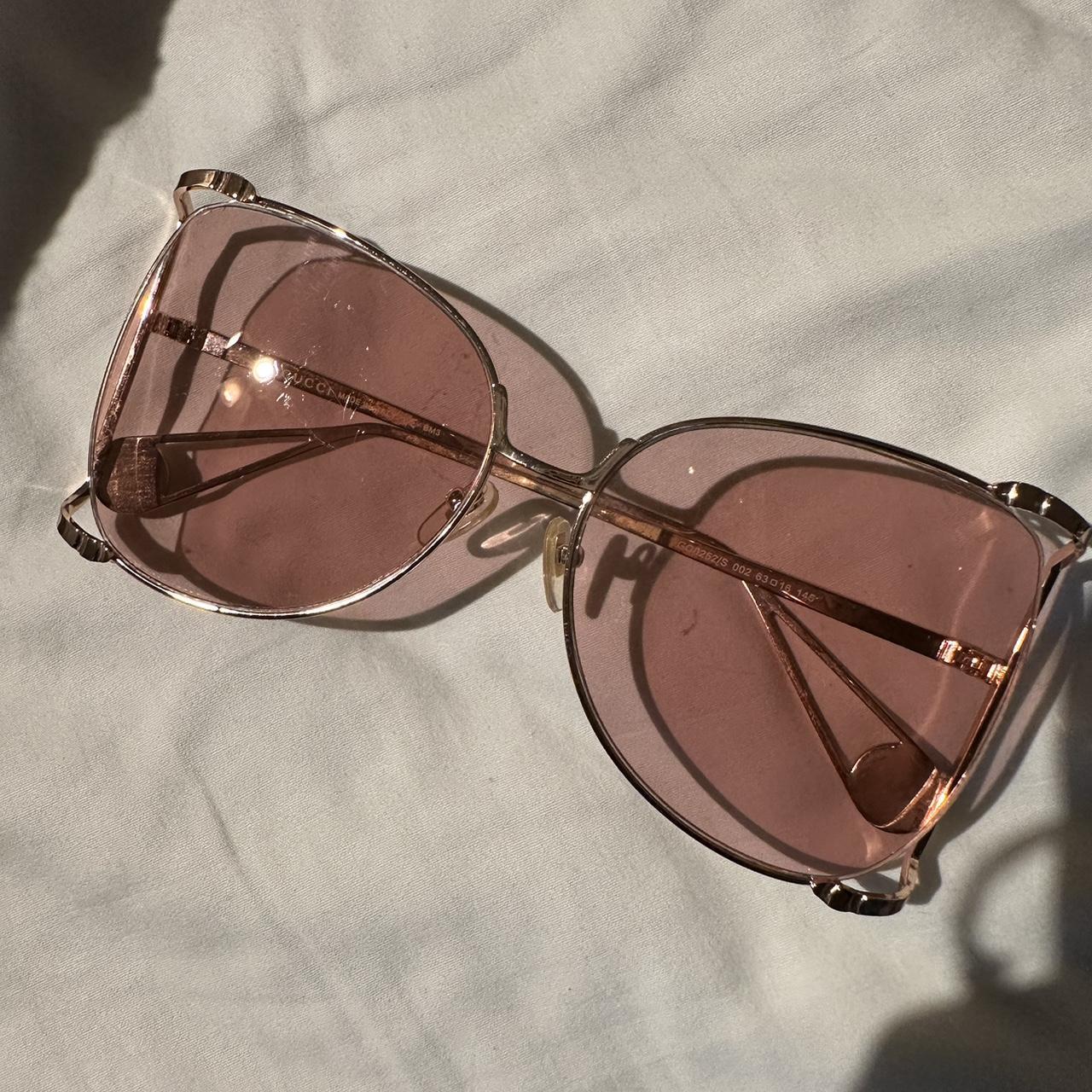 Gucci Women's Pink and Gold Sunglasses (3)