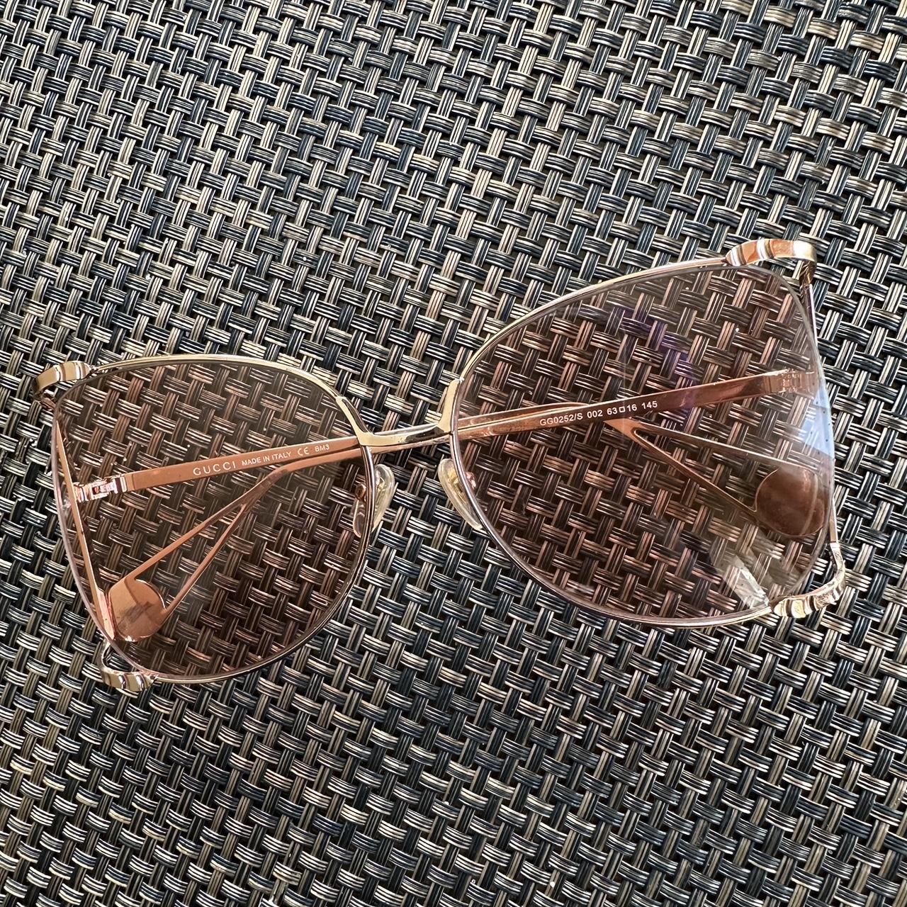 Gucci Women's Pink and Gold Sunglasses (4)