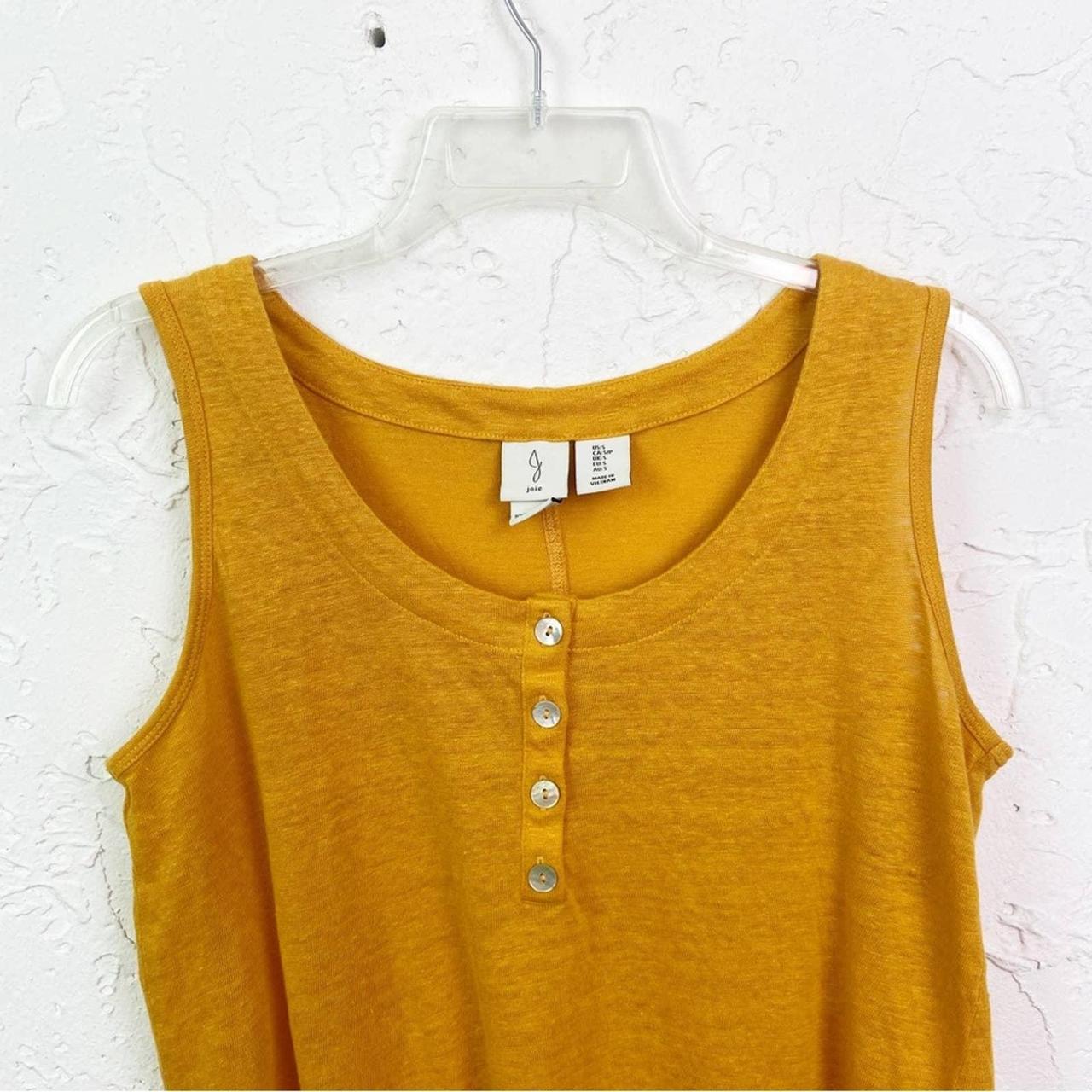 Joie Women's Yellow Vest Depop