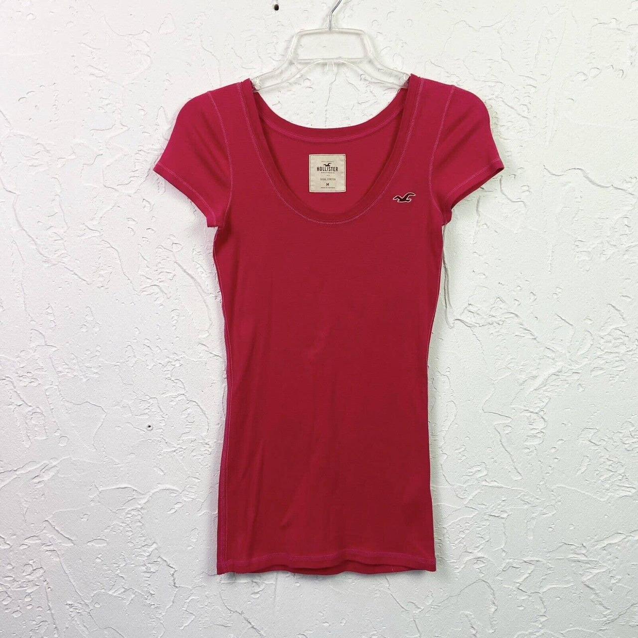 Hollister Co. Women's Pink T-shirt | Depop