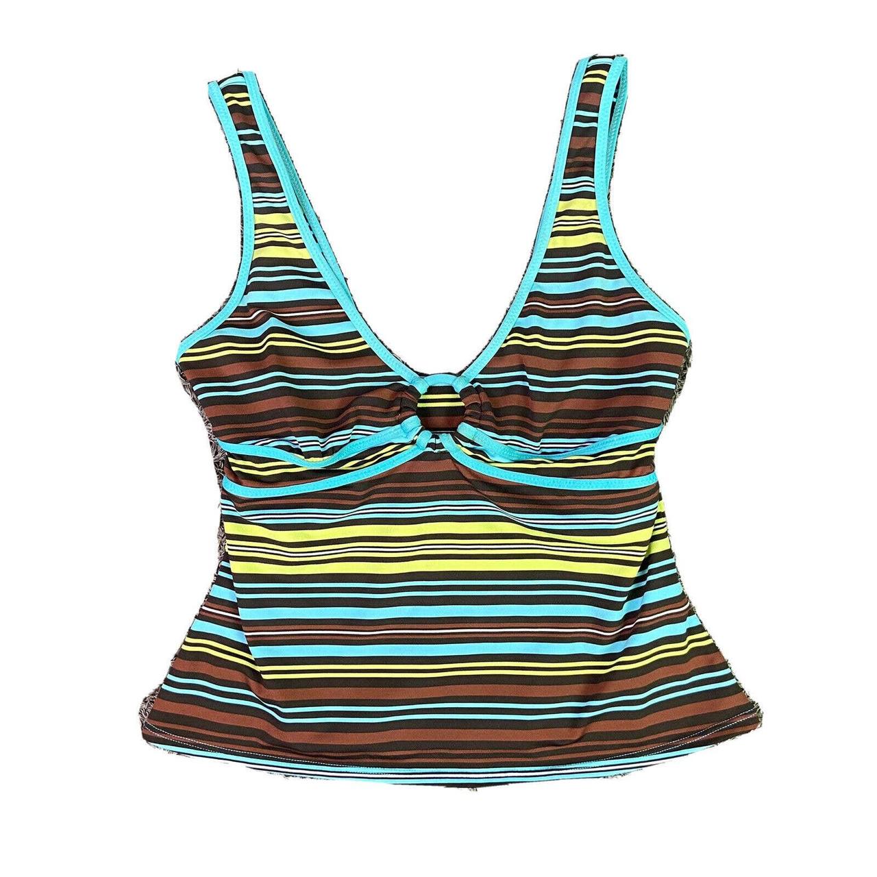 Women's Blue and Brown Bikiniandtankinitops Depop