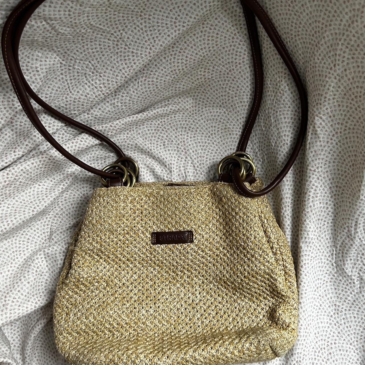 STRADA beige straw purse. Super cute and casual for