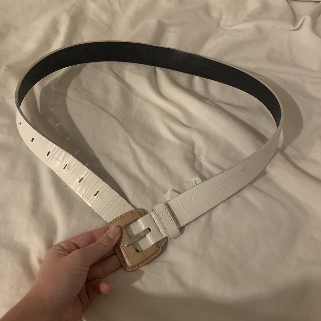 White and tan snakeskin belt belt target summer