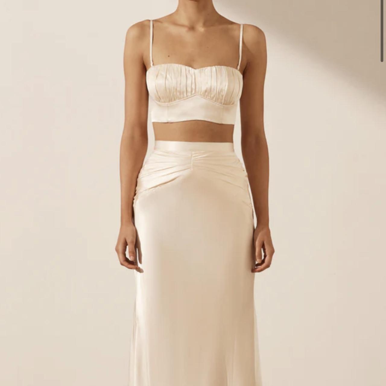 pink and orange print dress