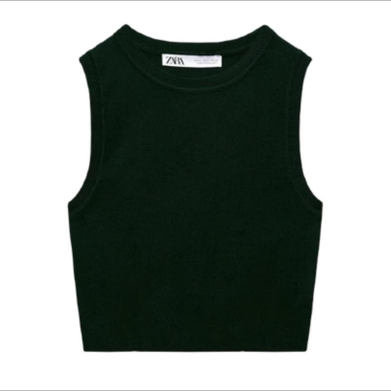 ZARA green knitted crop top (bought for £16.99) Size... Depop