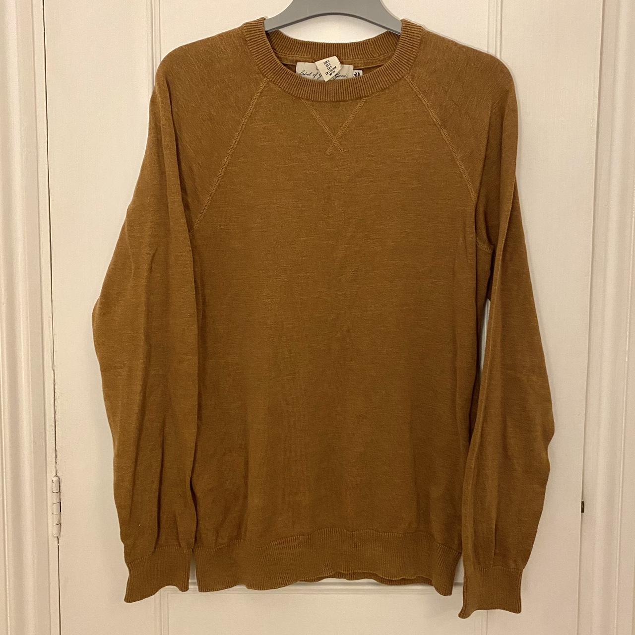 H&M Basic Men’s Crew Neck Sweater in Camel: UK... - Depop