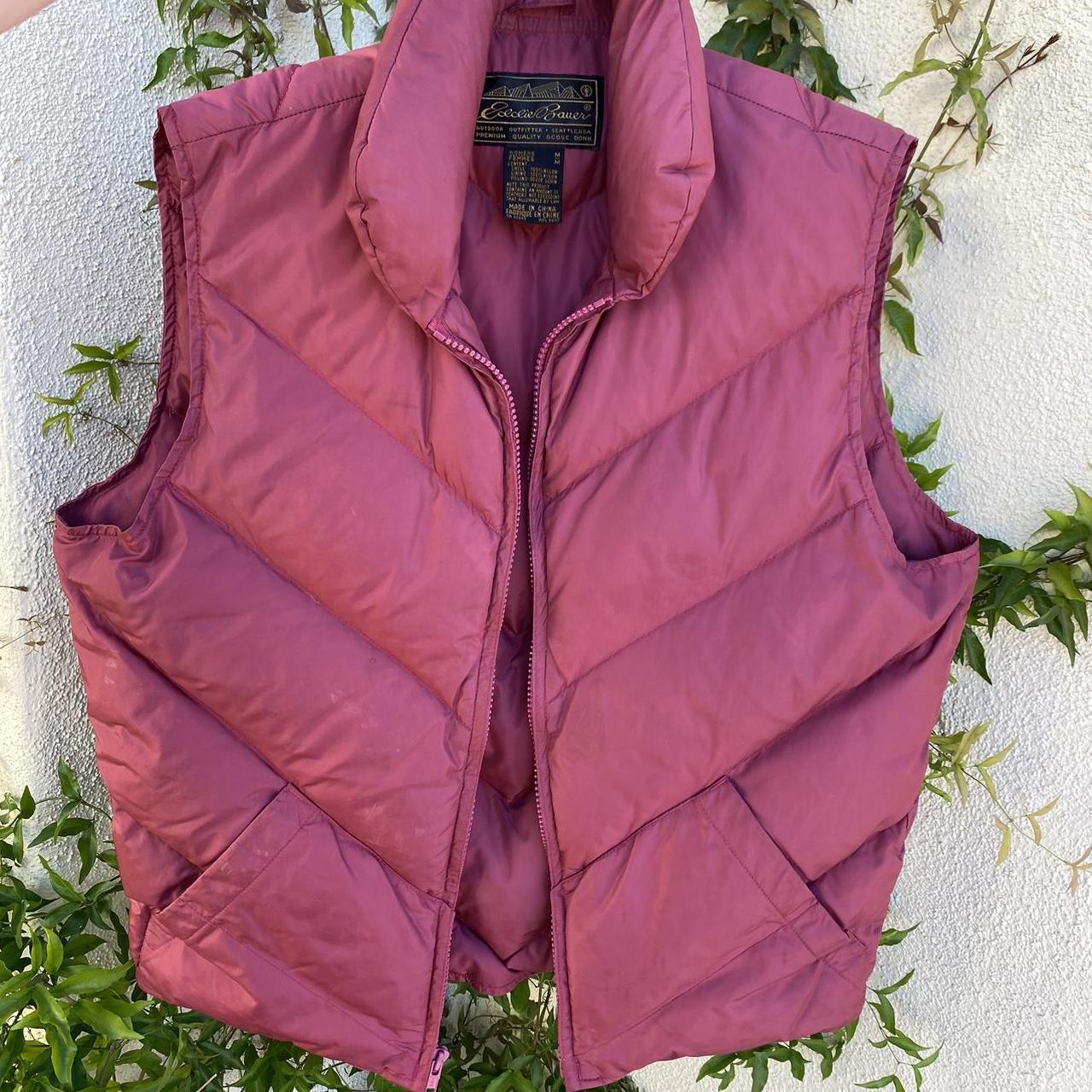 Vintage puffer vest in mauve by Eddie Bauer. Filled. Depop