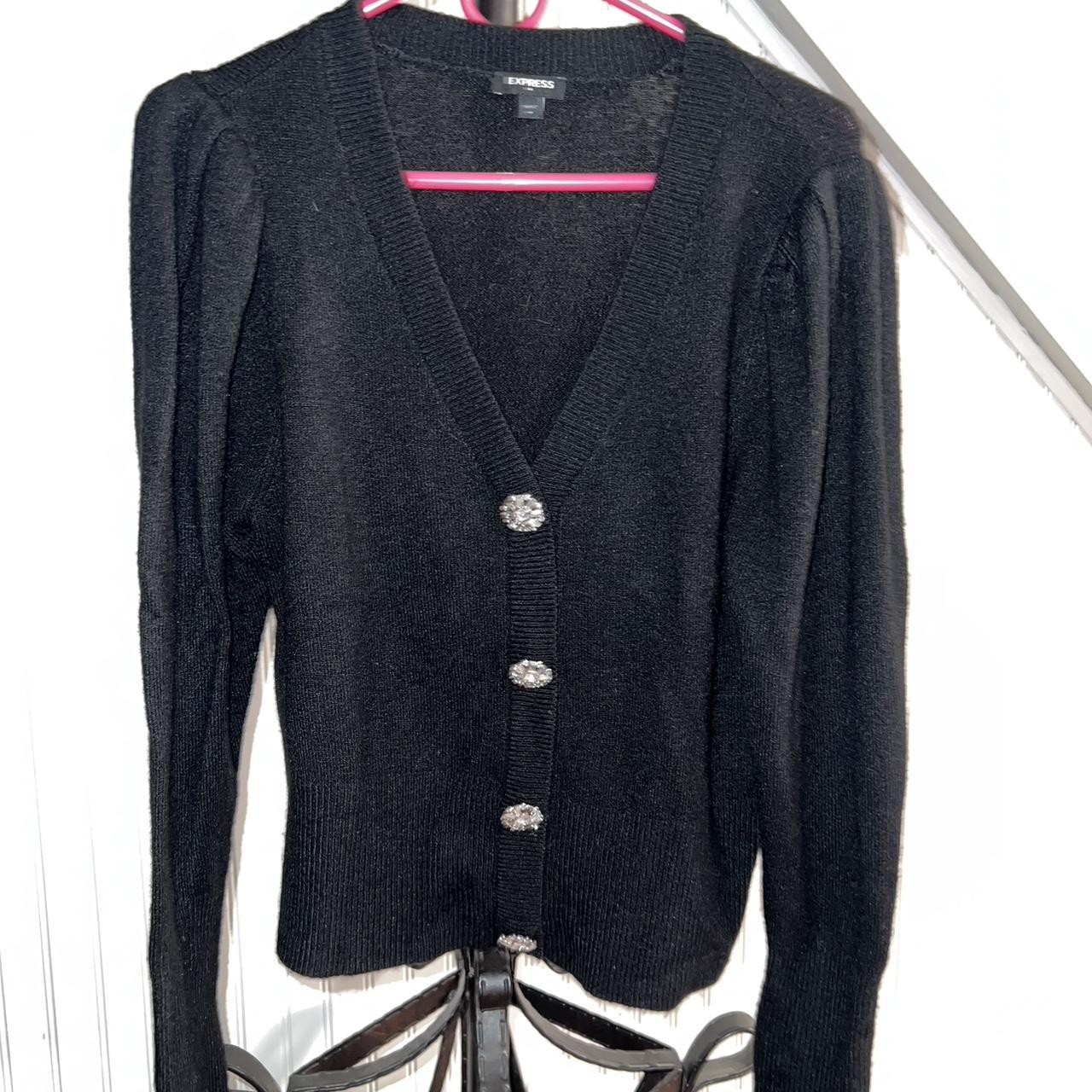 Express Women's Black Cardigan | Depop