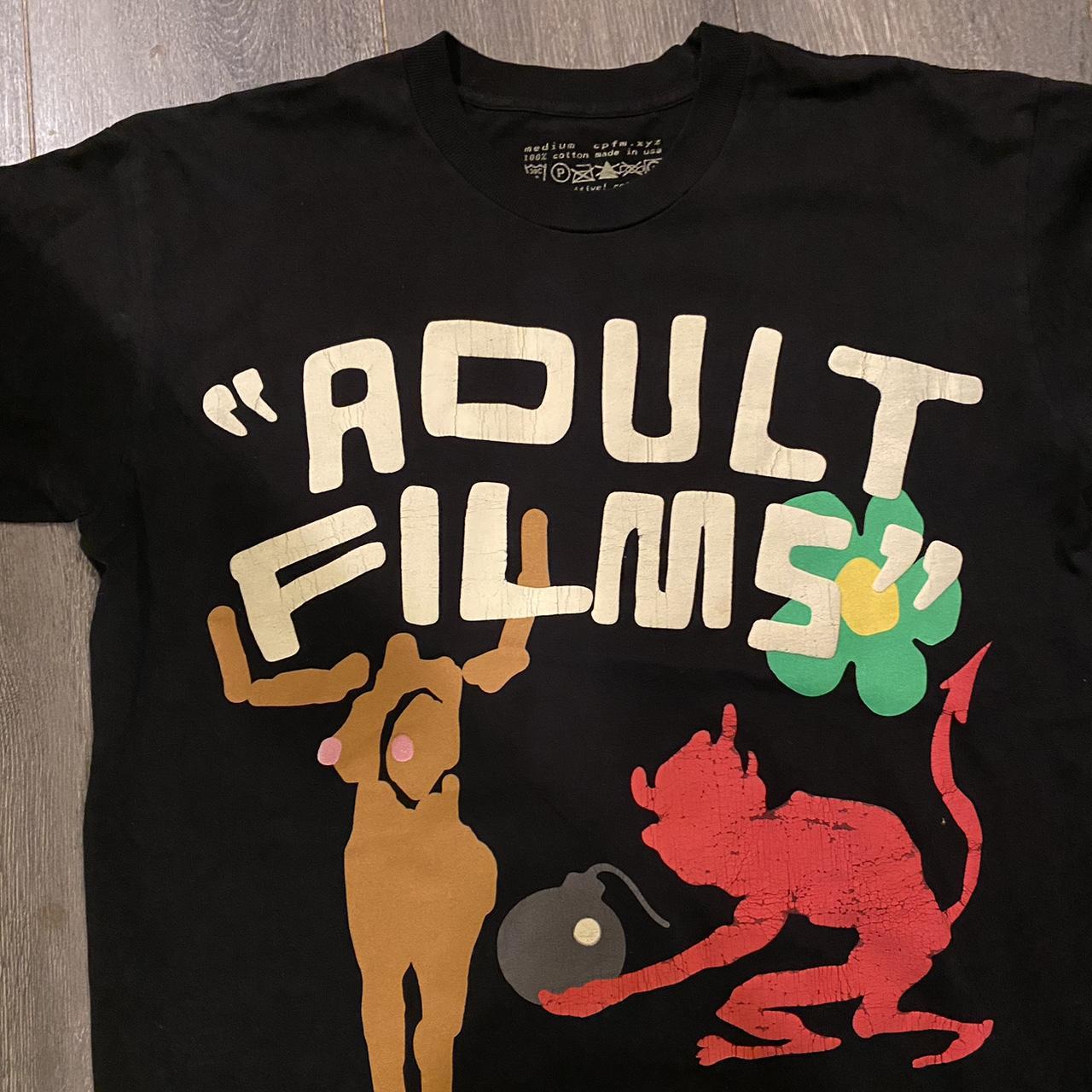 Cpfm “adult films” tee size medium 22 pit to pit 28...