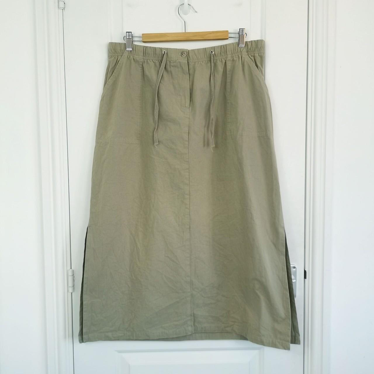 Vintage BHS Classics Split Sides Maxi Cargo Skirt... - Depop