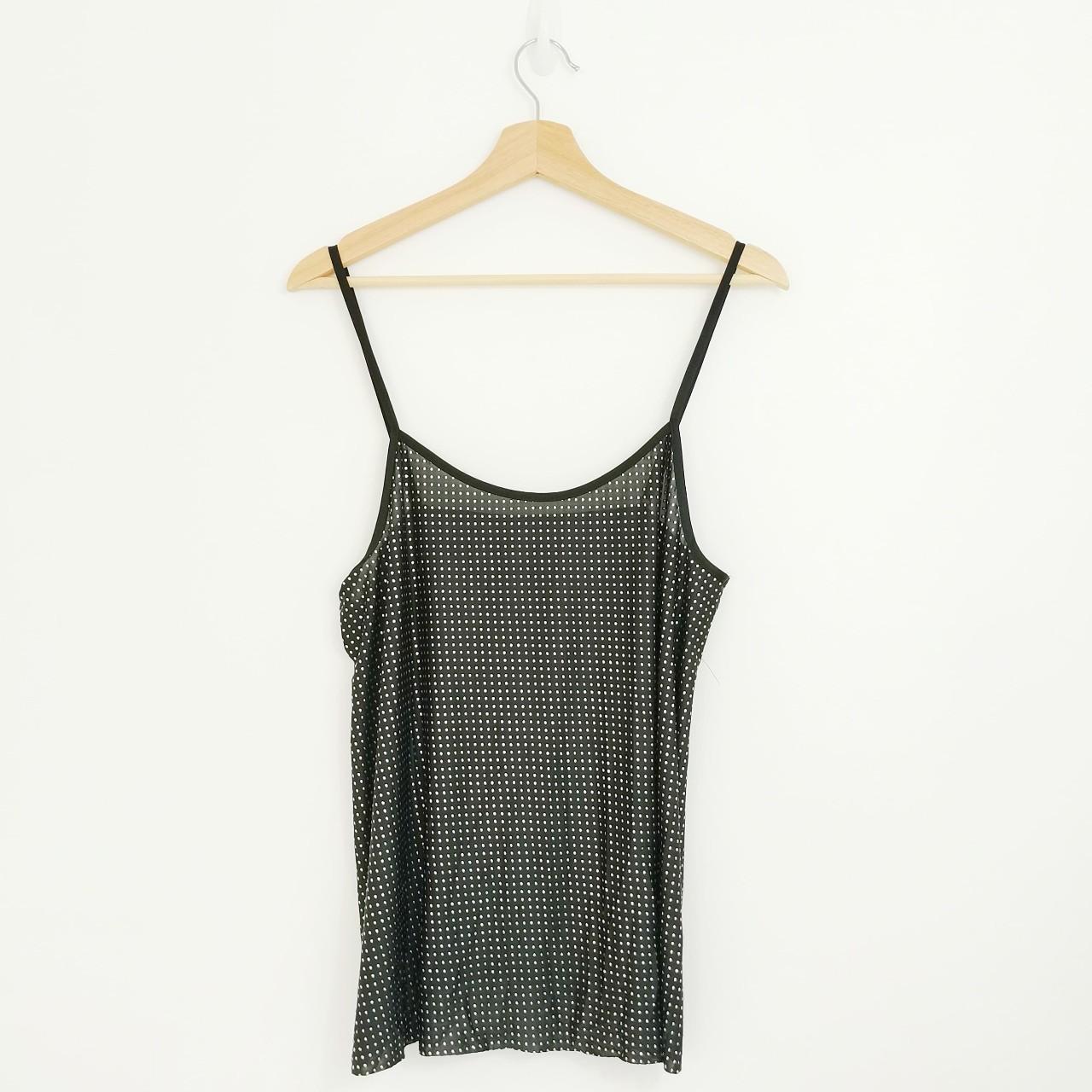 Primark Black Vest With Silver Dots (14) Excellent... Depop