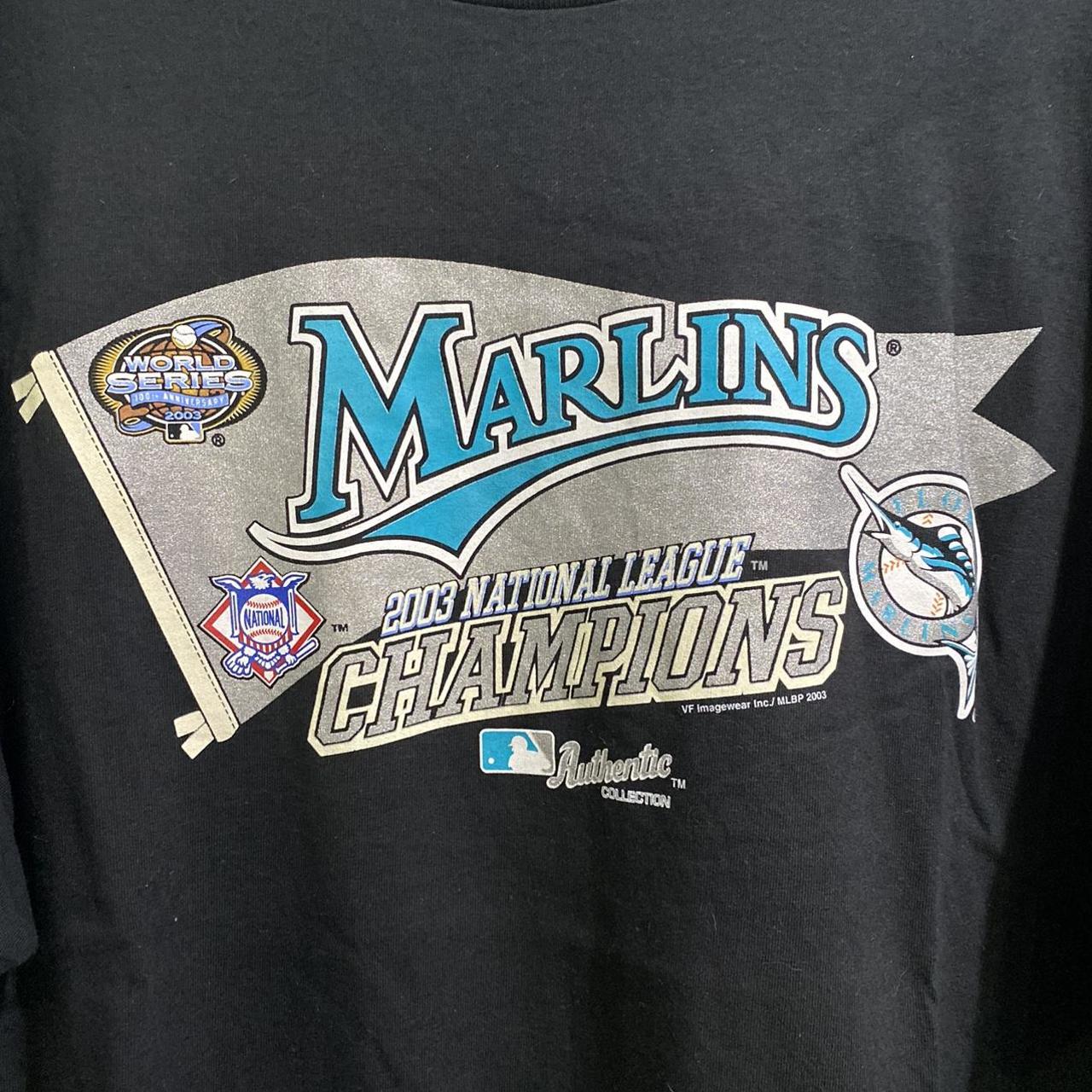 Vintage 2003 Florida Marlins NLCS Champions shirt, - Depop