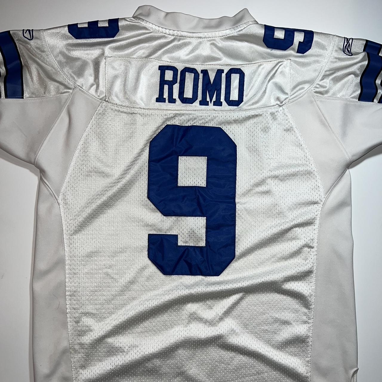 Dallas Cowboys Tony Romo Shirt Mens Blue White NFL - Depop