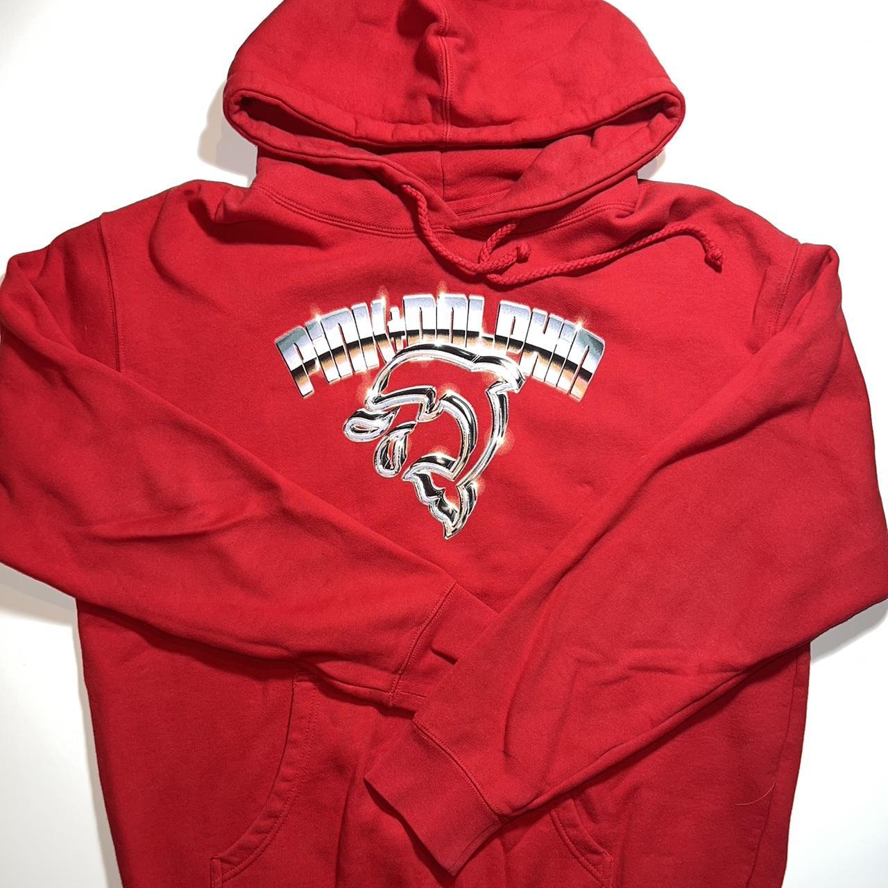 Pink Dolphin Hoodie Red Men s Large Adult Clothing Depop