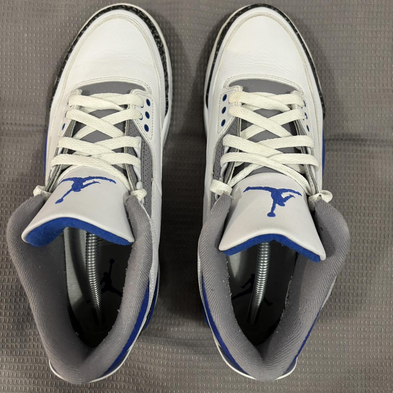 jordan 3 racer blue on feet