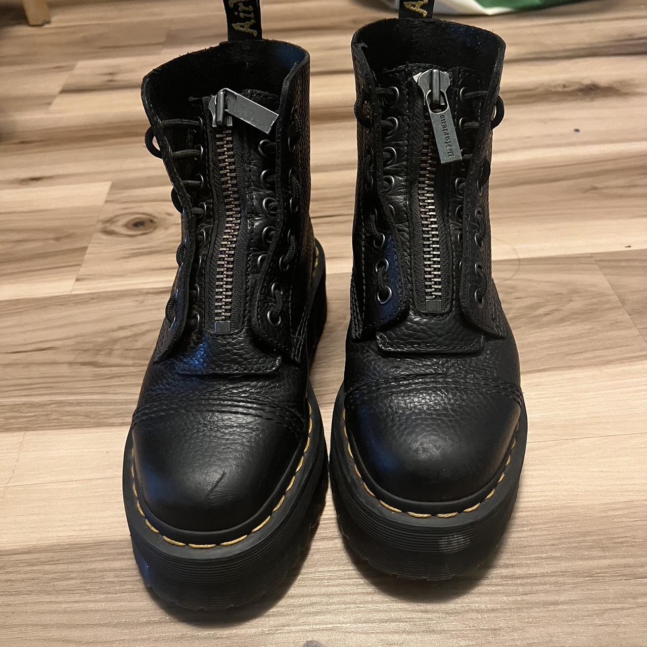 Doc marten Sinclair platform boot with zipper... - Depop