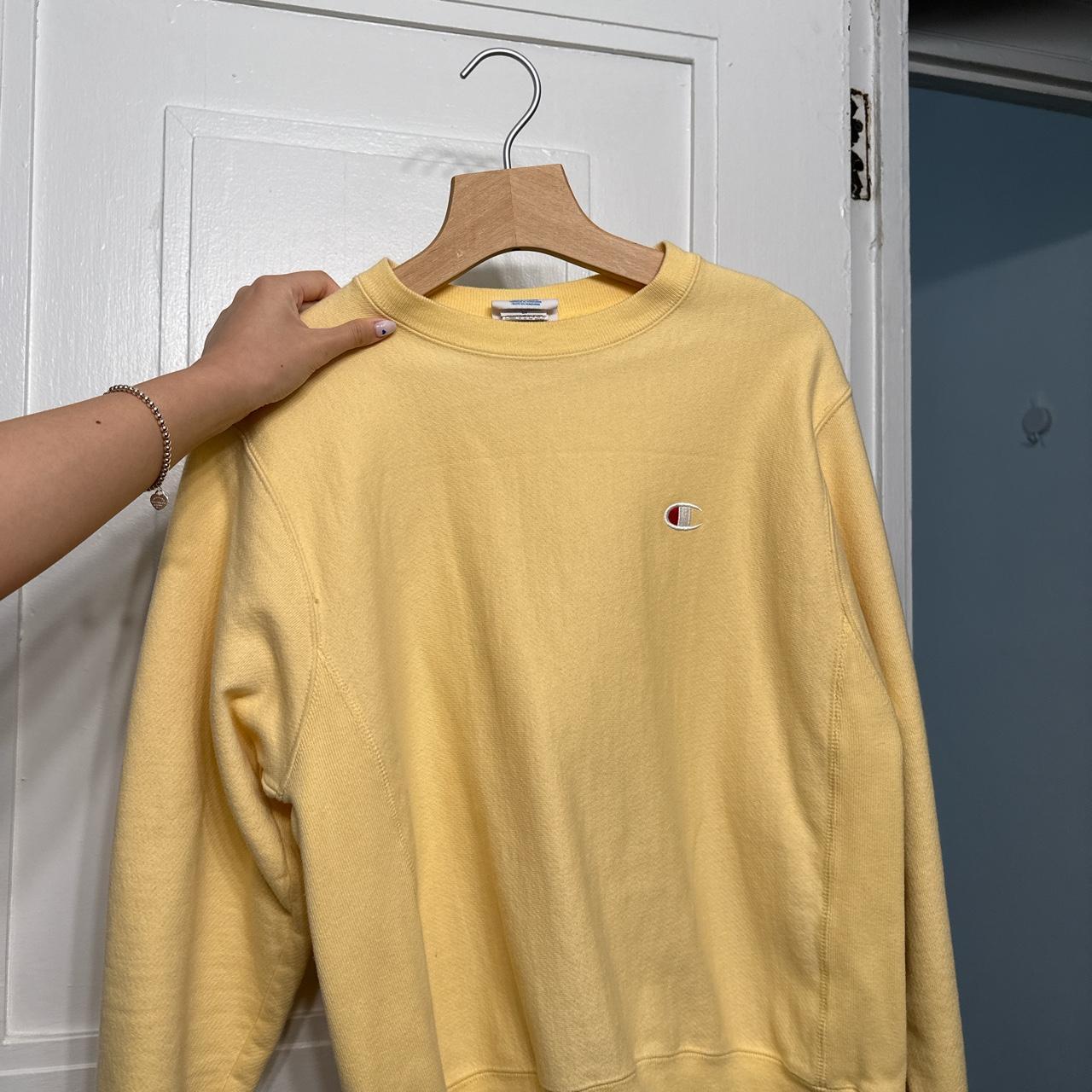 Light yellow champion crew cheap neck sweatshirt